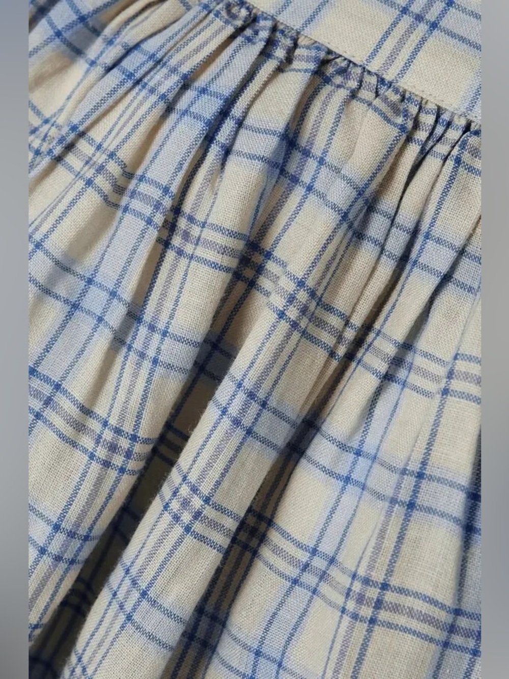 DÔEN Frede Dress in Blue Meadowlark Plaid | XS - Picture 3 of 10